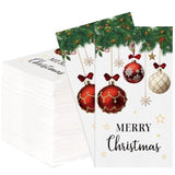 100Pcs Christmas Paper Napkins, 2-Ply Disposable Merry Christmas Napkins For Holiday Party, Winter Table Decorations, Kitchen And Bathroom Supplies