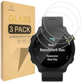 Screen Protector Compatible With Garmin Forerunner 55 / 45S / 45 [Tempered Glass] [3-Pack] [Japan Glass With 9H Hardness]