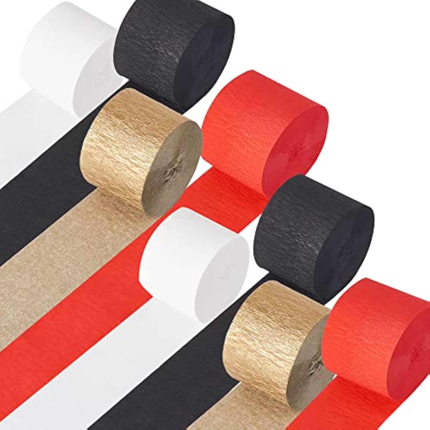 Red Black Gold Streamers 8 Rolls 656 Ft Birthday Party Decoration