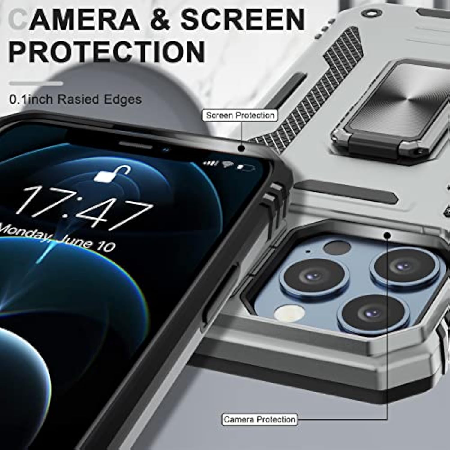 iPhone 12 Pro Max Case with Camera Cover