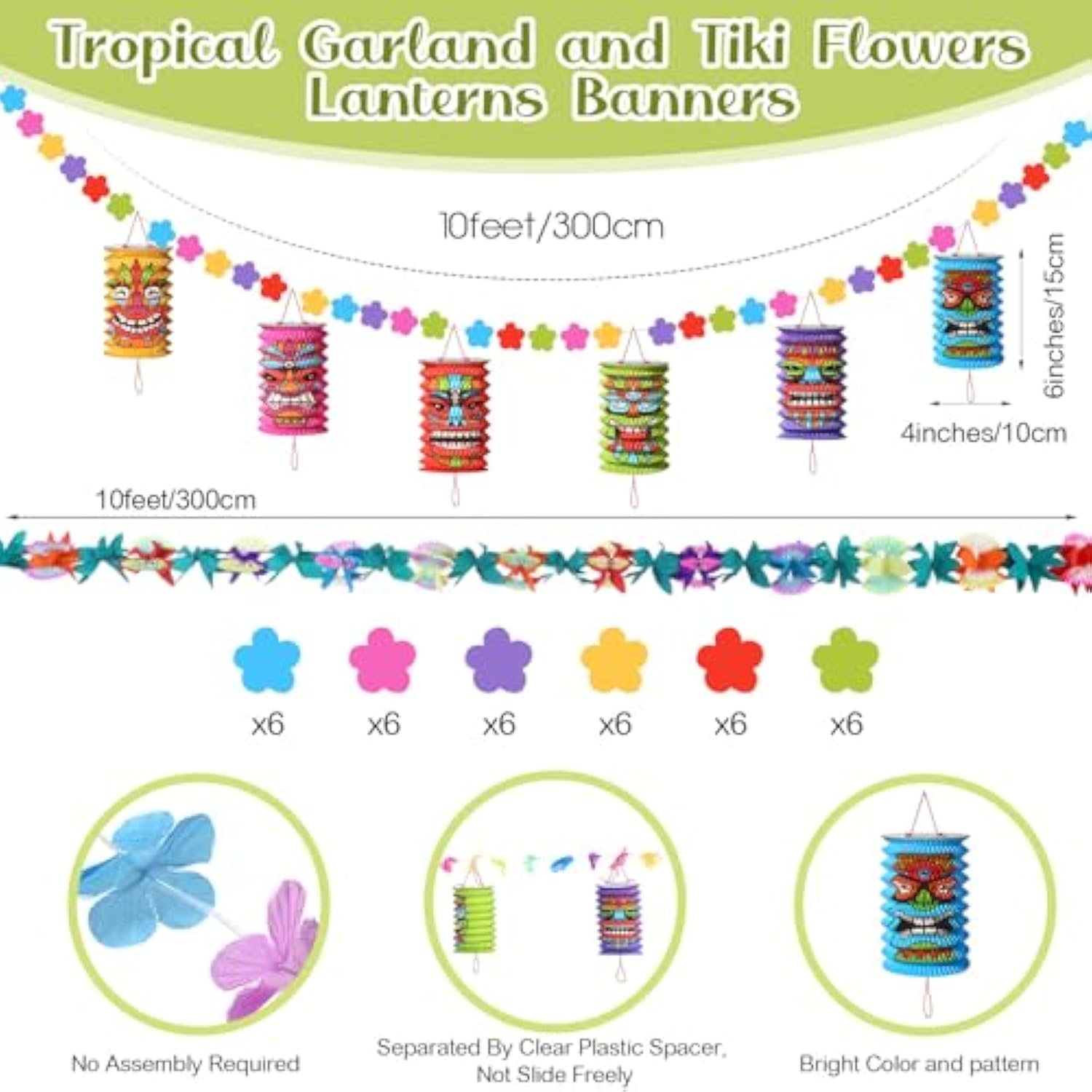 Luau Party Decorations Set Hawaiian Tropical Hibiscus Garland Tiki And Flowers Lanterns Banners Tropical Birds Honeycomb For Hawaiian Summer Birthday Beach Theme Party Supplies Jungle Decor