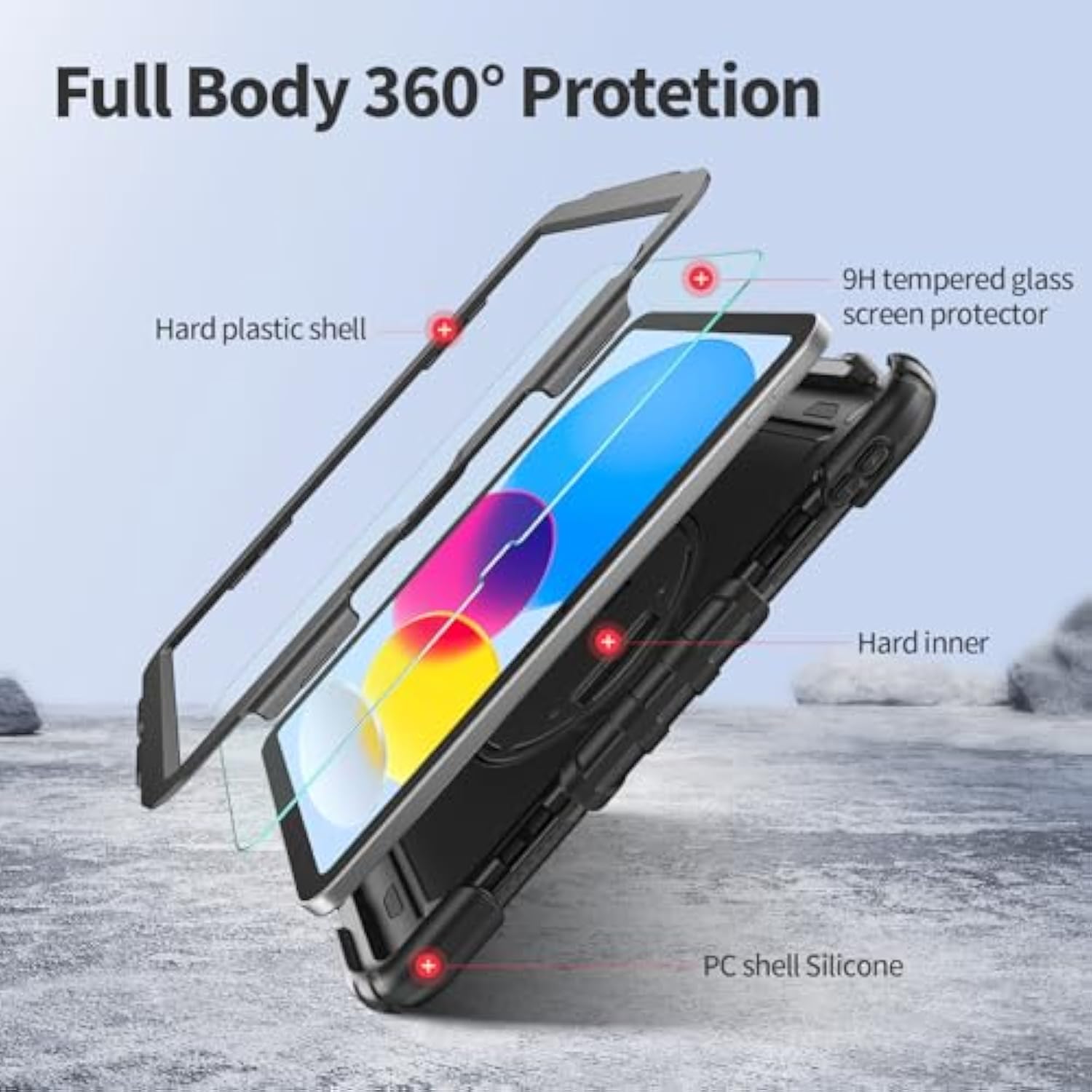 Ipad 10Th Generation Case, Ipad 10 Case 10.9'' 2022, [Kid Proof] Full Body Pro