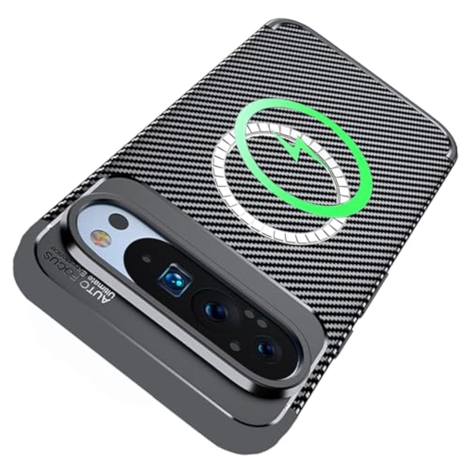 For Pixel 10 Pro Xl Case Compatible With Pixelsnap & Magsafe, Luxury Carbon Fiber & Flexible Silicone Bumper Cover Magnetic Rugged Slim Fit Grip 4 Corners Rubber Shockproof (Black)