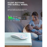 Bluetooth Wireless Mouse - (Bt5.1+Usb) Slim Dual Mode Computer Mice With Quiet