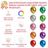 110Pcs Metallic Multi Balloons, Metallic Color Latex Balloons 12 Inch, Multi Balloon For Birthday Party Baby Shower Wedding(With 2 Ribbons).