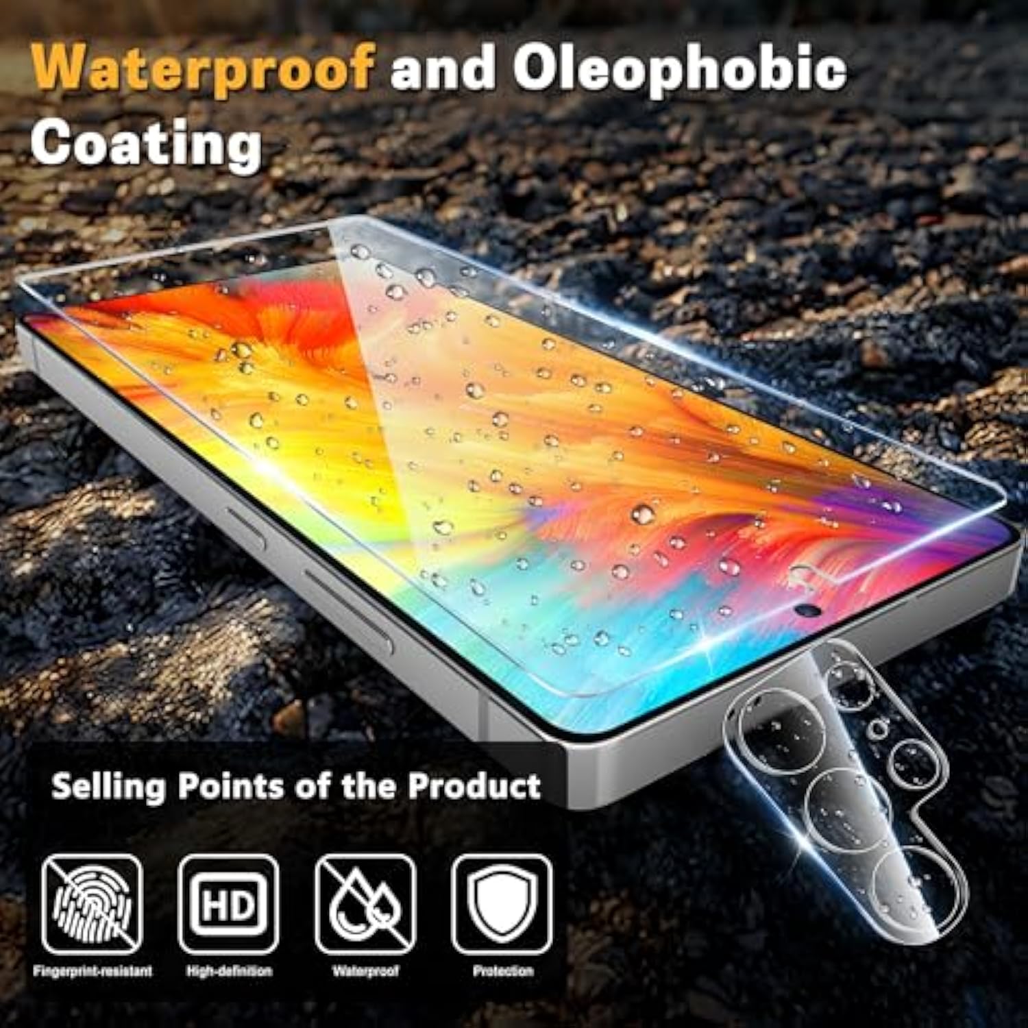 2+2 Packs For Samsung Galaxy S25 Ultra Screen Protector With Camera Lens Protector, 9H Tempered Glass, Auto Dust Removal, Fast Alignment Tool, Bubble Free, Case Friendly