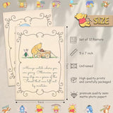 12Pcs Winnie Centerpieces For Baby Shower Decorations Classic Quotes Table Sign Decor 5 * 7Inche