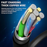 Black Iphone Charger Cable, 3-Pack 3Ft Mfi Certified Fast Charging Cord Data Sync Lightning To Usb-A Cable Compatible With Iphone14/13/12/ Mini/Pro/Max/ 11/ Xs/Xr/Se/ 8/7/ 6/ Plus/Ipad/Airpods