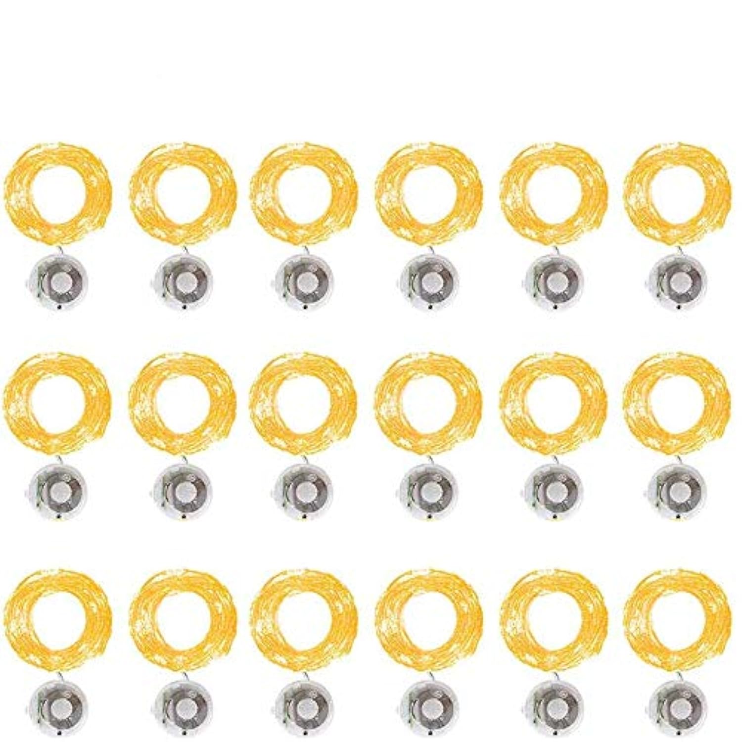 Fairy String Lights With 3 Flashing Modes, 18 Pcs 20 Led Flickering Waterproof Starry Firefly Lights, Battery Operated,