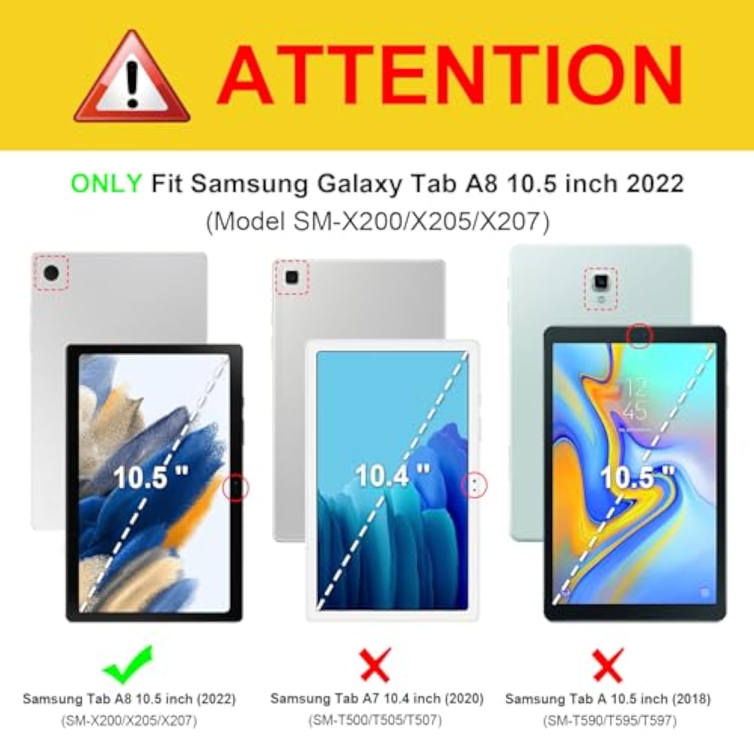 Fintie Hybrid Slim Case for Samsung Galaxy Tab A8 10.5 Inch 2022 Model (SM-X20