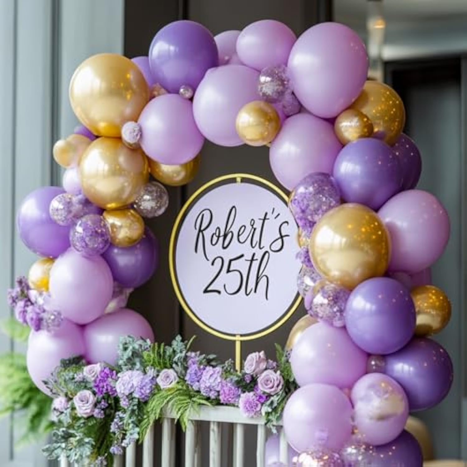 Pastel Purple Balloons Different Sizes 105Pcs 5/10/12/18 Inches For Garland Arch, Light Purple Latex Ballons For Birthday Baby Shower Wedding Lavender Balloon Party Decorations