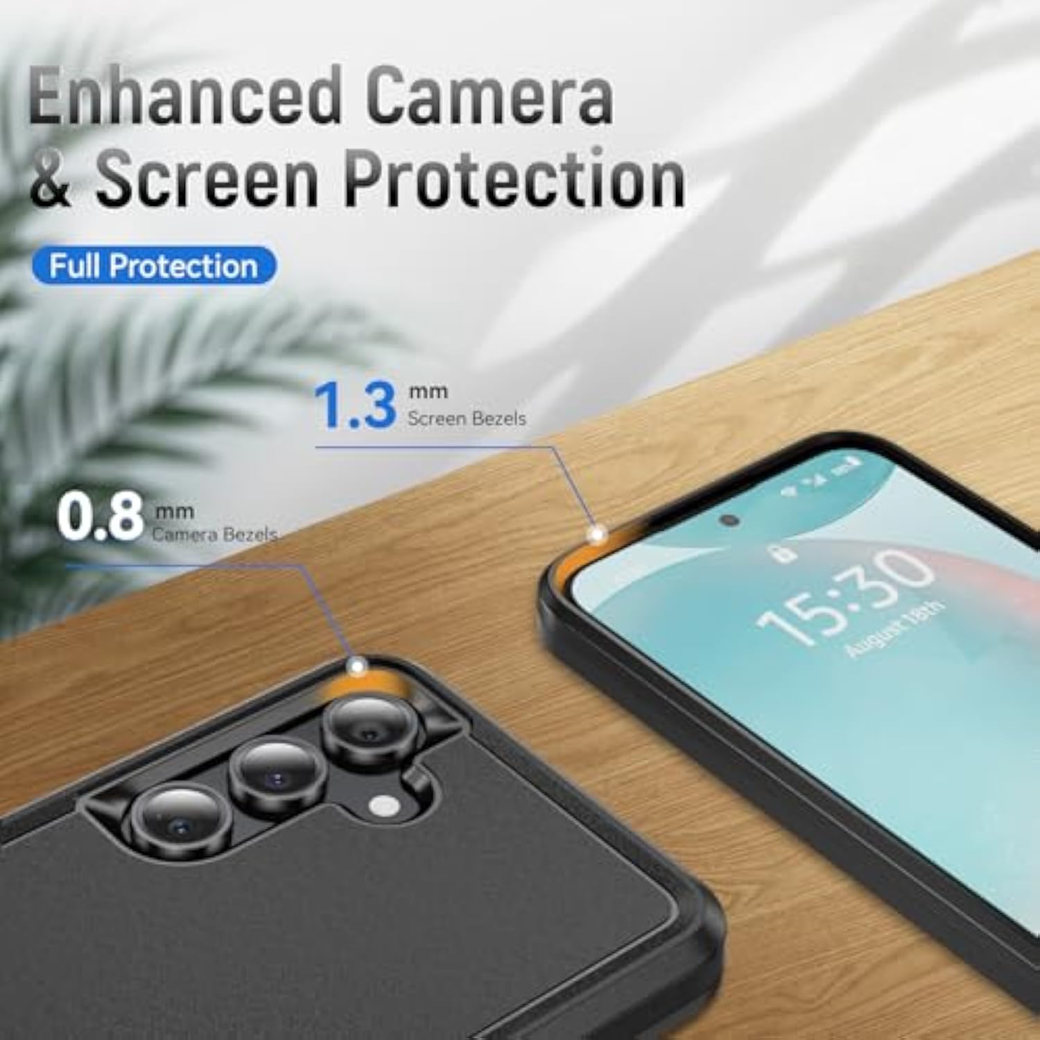 For Samsung Galaxy S24 Fe Case,With Hd Screen Protector [Military Grade Drop Tested] Heavy-Duty Tough Rugged Shockproof Protective Case For Samsung S24 Fe, Black