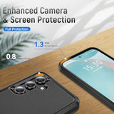 For Samsung Galaxy S24 Fe Case,With Hd Screen Protector [Military Grade Drop Tested] Heavy-Duty Tough Rugged Shockproof Protective Case For Samsung S24 Fe, Black