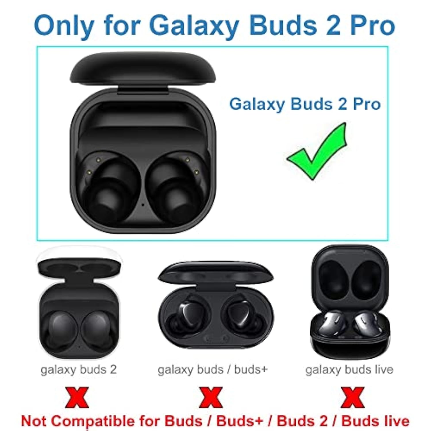 Charging Case For Samaung Galaxy Buds 2 Pro Sm-R510, Replacement Charger Cradle With Usb-C Cable For Galaxy Buds Pro 2, Led Indicator (700Mah, Black)