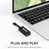 Usb C To Ethernet Adapter, Fast And Reliable Gigabit Speed, Thunderbolt 3 To E