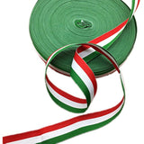 Red White And Green Grosgrain Stripes Ribbon Italian Flag Patriotic Ri