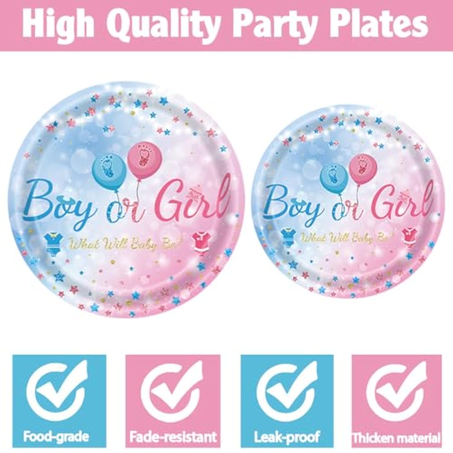 149 Pcs Gender Reveal Birthday Party Supplies Decorations Tableware Set Baby Gender Reveal Party Plates Napkins Forks For Baby Shower Serves 24