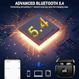 Wireless Earbuds, Bluetooth 5.3 Ear Buds Led Power Display Headphones Bass Ste