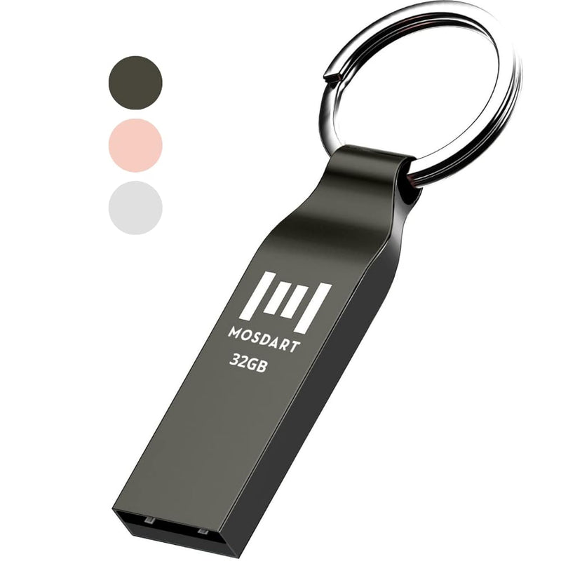 32Gb Fat32 Usb Flash Drive Waterproof Thumb Drive Metal Keychain Zip Drive 32G