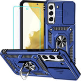 Galaxy S22 Case with Screen Protector - Military Grade 20ft Drop Tested Shockproof Protective Phone Case for Samsung Galaxy S22 Blue