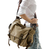 Vintage Canvas Messenger Large Book Laptop Shoulder School Bag for Women & Men