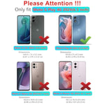 Phone Case For Motorola Moto G Play 2024 4G Case With Hd Screen Protector, Heavy Duty Shockproof & Dropproof 3-Layer Cover Phone Case For Moto G Play 2024 (Winered Pink)