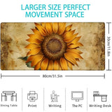 Gaming Mouse Pad, Mouse Pad, Desk Mat, Non-Slip Rubber Base Mousepads For Computers Laptop Office School Home Accessories Decor 31.5" X 11.8"?Sunflower