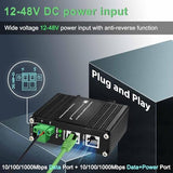 Industrial 60W Poe Injector, Hardened Gigabit Poe+ Injector Ieee802.3At 60W 48V Poe Adapter Power Over Ethernet With 12-48V Dc Input Din Rail Mount