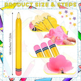 4 Pieces 44 Inch Giant Inflatable Pencils Balloon Back To School Dimensional Pencils Balloon Graduation Party Decoration For Back To School Classroom Garden Room Birthday Party Decorations