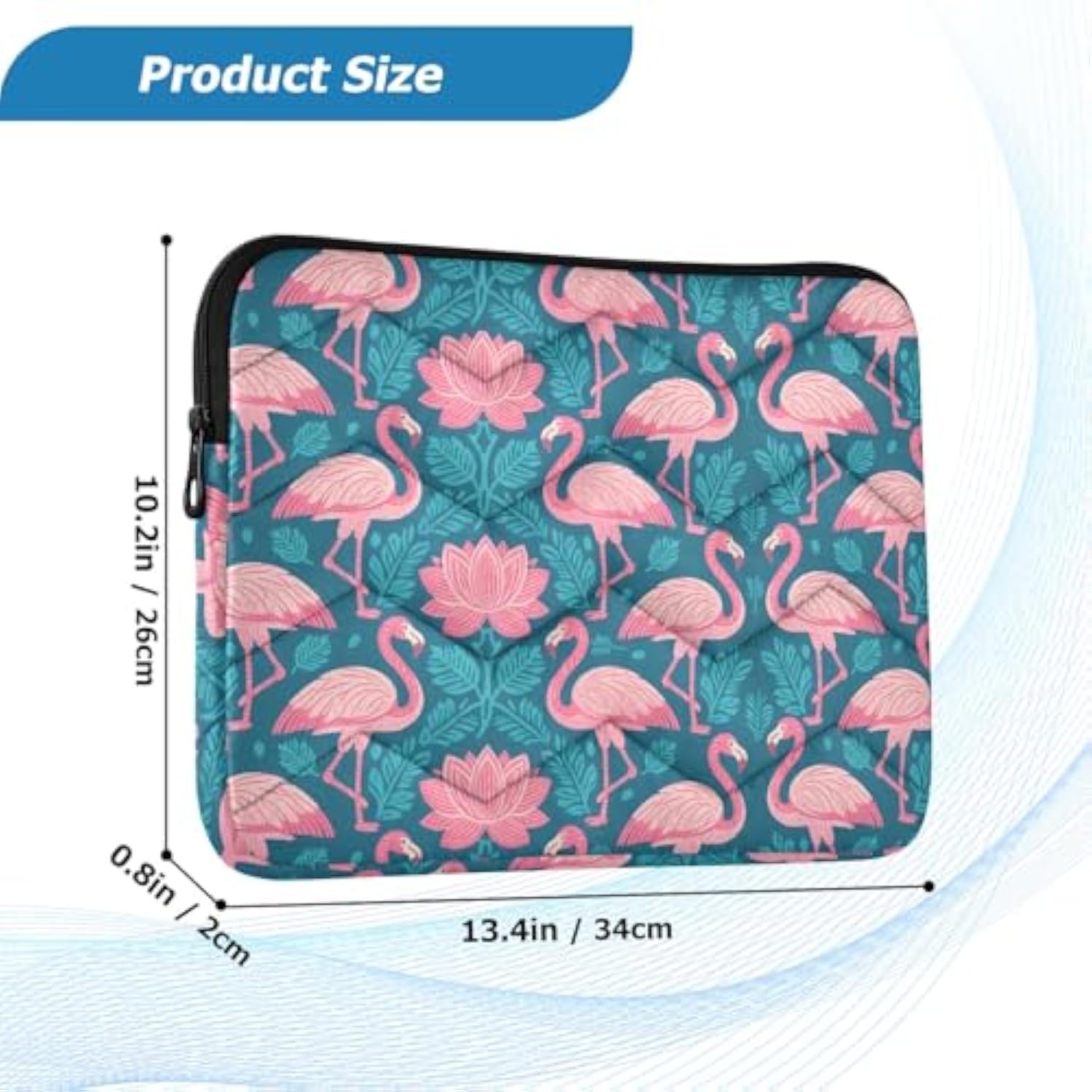 Laptop Sleeve Laptop Cover Computer Carrying Case Case Notebook Bag Briefcase Cushion Protective L Flamingo Lotus Pattern