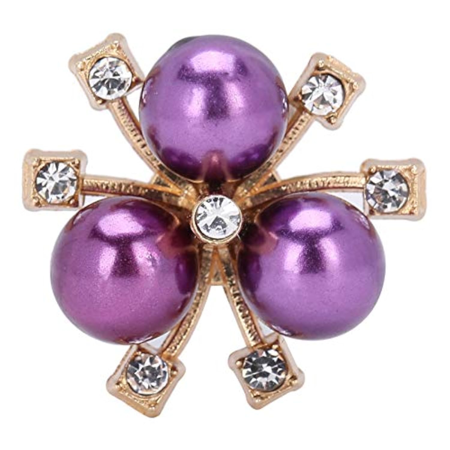 20Pcs Rhinestone Pearl Embellishments Pearl Flower Buttons Brooch Colo