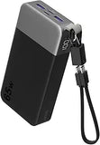 20000mAh 65W USB C Power Bank with Detachable Cable Fast Charging Battery Pack