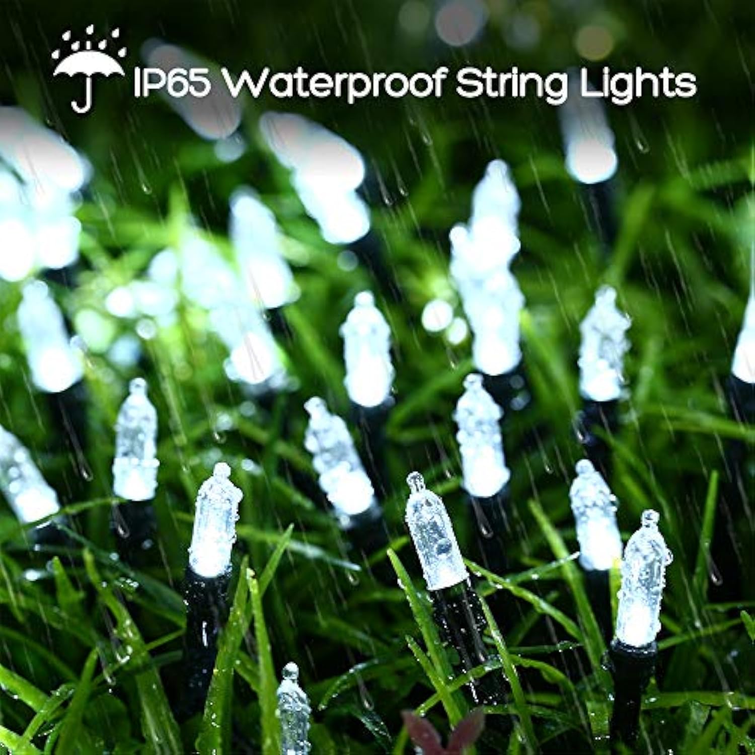 Battery Christmas Lights, 33Ft 100 Led Christmas Lights Waterproof 8 Modes Battery Operated String Lights For Outdoor &