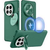For Oneplus 13 Case Magnetic, [Compatible With Magsafe] Wireless Charging Oneplus 13 Case With Metal Kickstand & Camera Cover, Slim Protective Magsafe Phone Case Cover For One Plus 13, Green