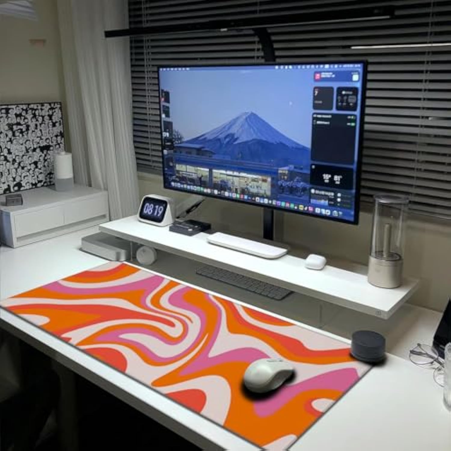 Boho Mouse Pad Extended Large Gaming Mousepad Abstract Xl Big Long Oversized Desk Mat Stitched Edges 31.5 X 11.8 Inch For Home Office