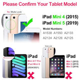 Case For Ipad Mini 5/4,Rugged Protective Case With Pencil Holder,360°Swivel Stand,Drop-Proof Case For Ipad Mini 5Th/4Th Generation 7.9 Inch For Kids,Girls-Cheerypink