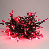Ultra-Bright Connectable Pink Christmas Light Set 100 Count 19.6 Feet Incandescent Bulb Mini String Light For Indoor Out