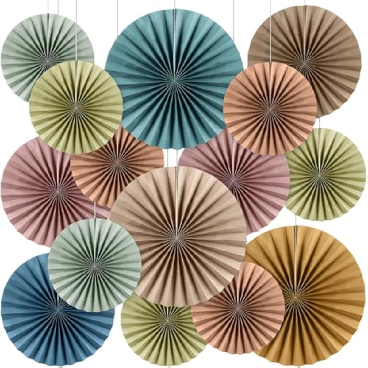 18 Pcs Boho Hanging Paper Fans Decor Back To School Paper Fans Round Garlands Bulletin Board Classroom Decorations For Party Supplies Classroom Decor