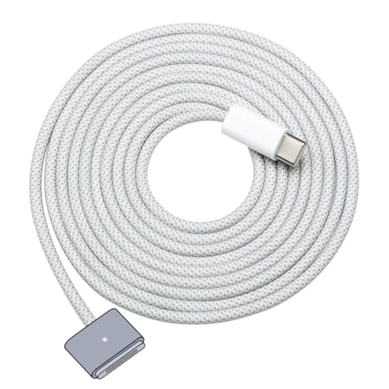 Usb-C To Magnetic 3 Fast Charging Cable (2 M/6.6 Ft), Compatible With Macbook Air (15''/13'' M4 2025, M3 2024, 15'' M2 2023, 13" M2 2022), Macbook Pro (16"/14" 2024/2023/2021), Space Gray