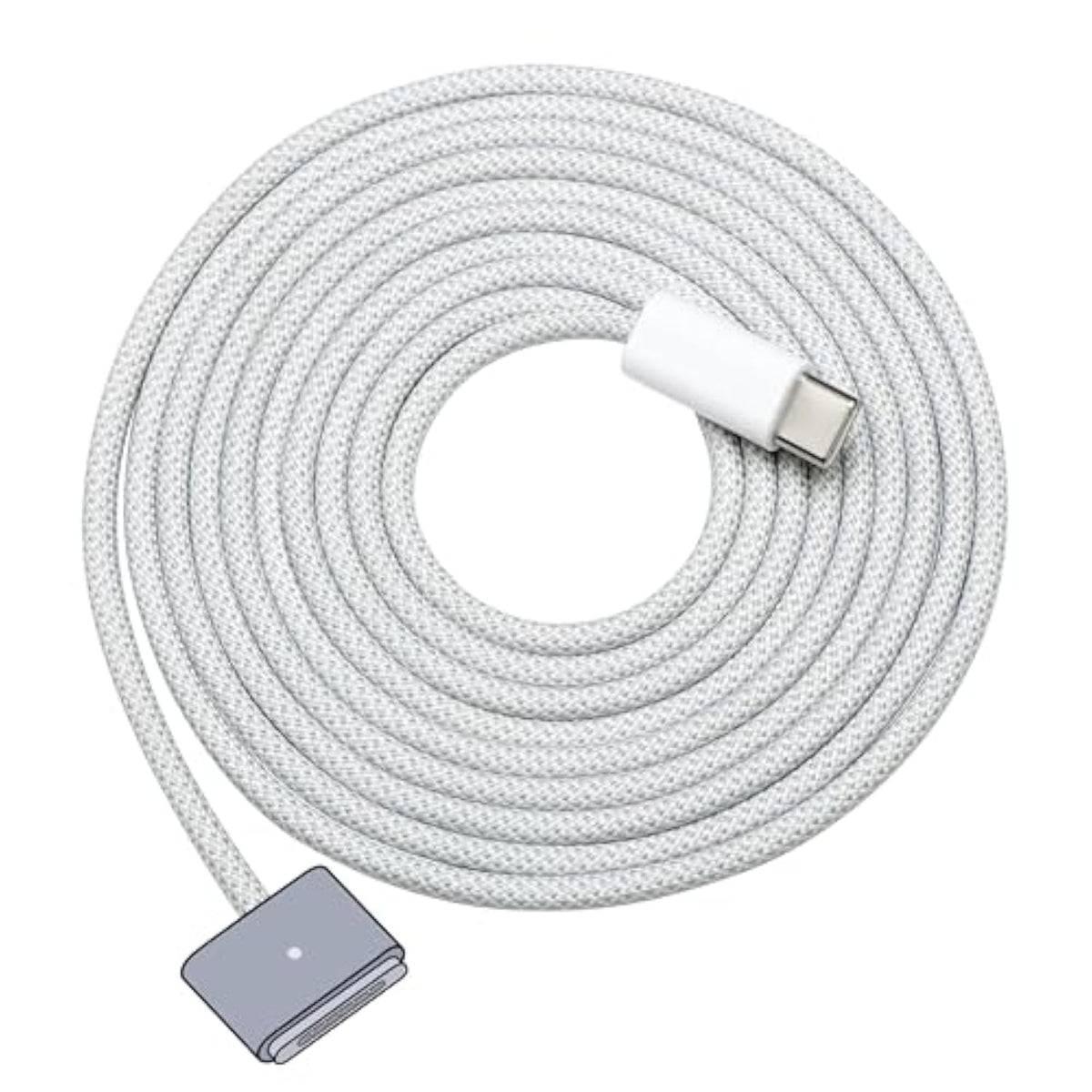 Usb-C To Magnetic 3 Fast Charging Cable (2 M/6.6 Ft), Compatible With Macbook Air (15''/13'' M4 2025, M3 2024, 15'' M2 2023, 13" M2 2022), Macbook Pro (16"/14" 2024/2023/2021), Space Gray