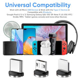 540 Rotating Magnetic Charging Cable [7-Pack, 1.6Ft/3Ft/3Ft/6Ft/6Ft/10Ft/10Ft] 3 In 1 Nylon Braided Magnetic Usb Cable For Iproduct/Micro Usb/Type C Device