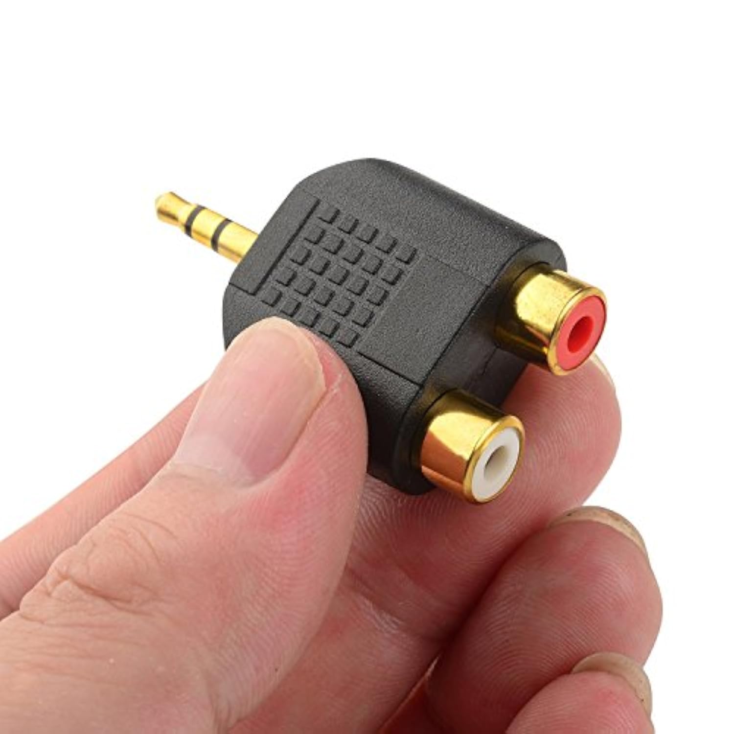 Lemeng (2-Pack) Gold Plated 3.5Mm Stereo To 2-Rca Male To Female Audio Splitter, Dual Rca Jack Adapter