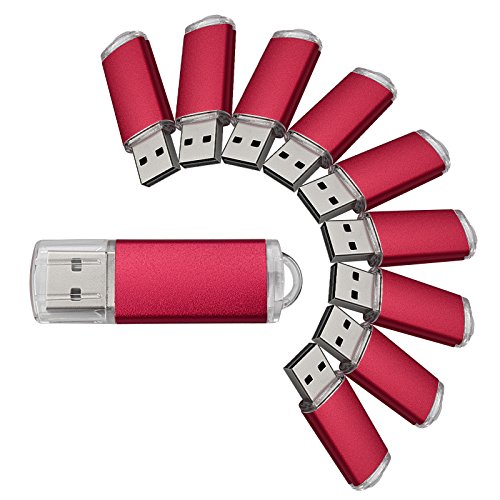 10 Pack 2Gb Usb Flash Drives 2Gb Flash Drive Pack Usb 2.0 Usb Memory Stick-Red