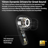 T20 Wireless Earbuds Bluetooth Headphones 48.5 Hrs Playtime With Led Digital Display, Ipx8 Waterproof, Dual Mic Call Noise Cancelling 10Mm Broad Range Speakers With Wireless Charging Case