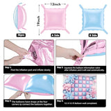 36pcs Pink and Blue Square Foil Balloons Wall Backdrop with 147pcs Balloon Garland Arch Kit, Double Sided Balloons for Princess Birthday Boy or Girl Gender Reveal Baby Shower Party Decorations