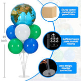 4 Set 40'' Globe Balloon Stands Kit for Table, Earth Balloons