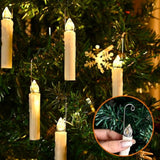 Floating Candles With Remote Control, Thanksgiving Christmas Decoration 20Pcs Flickering Magic Hanging Flameless Candles With Clips/Hooks, Fall Table Decor Home Room Birthday Party Anniversaries