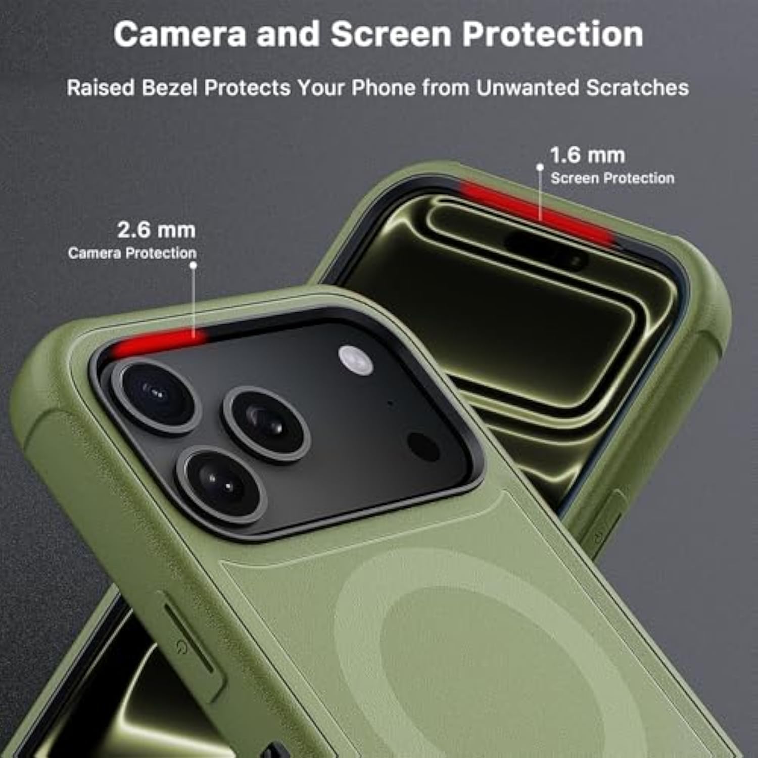 For Iphone 17 Pro Max Case With Belt Clip Holster, Maverick Series 17 Pro Max Case[Compatible With Magsafe] W/Screen Protector,Anti-Drop,With 360°Rotating Kickstand,Heavy Duty Protection