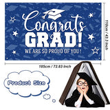 Graduation Decorations Grad Backdrop Banner Class of 2026 Graduation Backdrop Background for Grad Party Photo Studio Props Decoration Sign Supplies, 72.8 x 43.3 Inch (Blue)