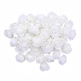 120Pcs Mini Foam Rose Heads,1.18" Mini Roses White Artificial Flowers,Mini Roses For Crafts Diy Wedding Party Valentine'S Day Festival Home Rose Wall Decoration (White)